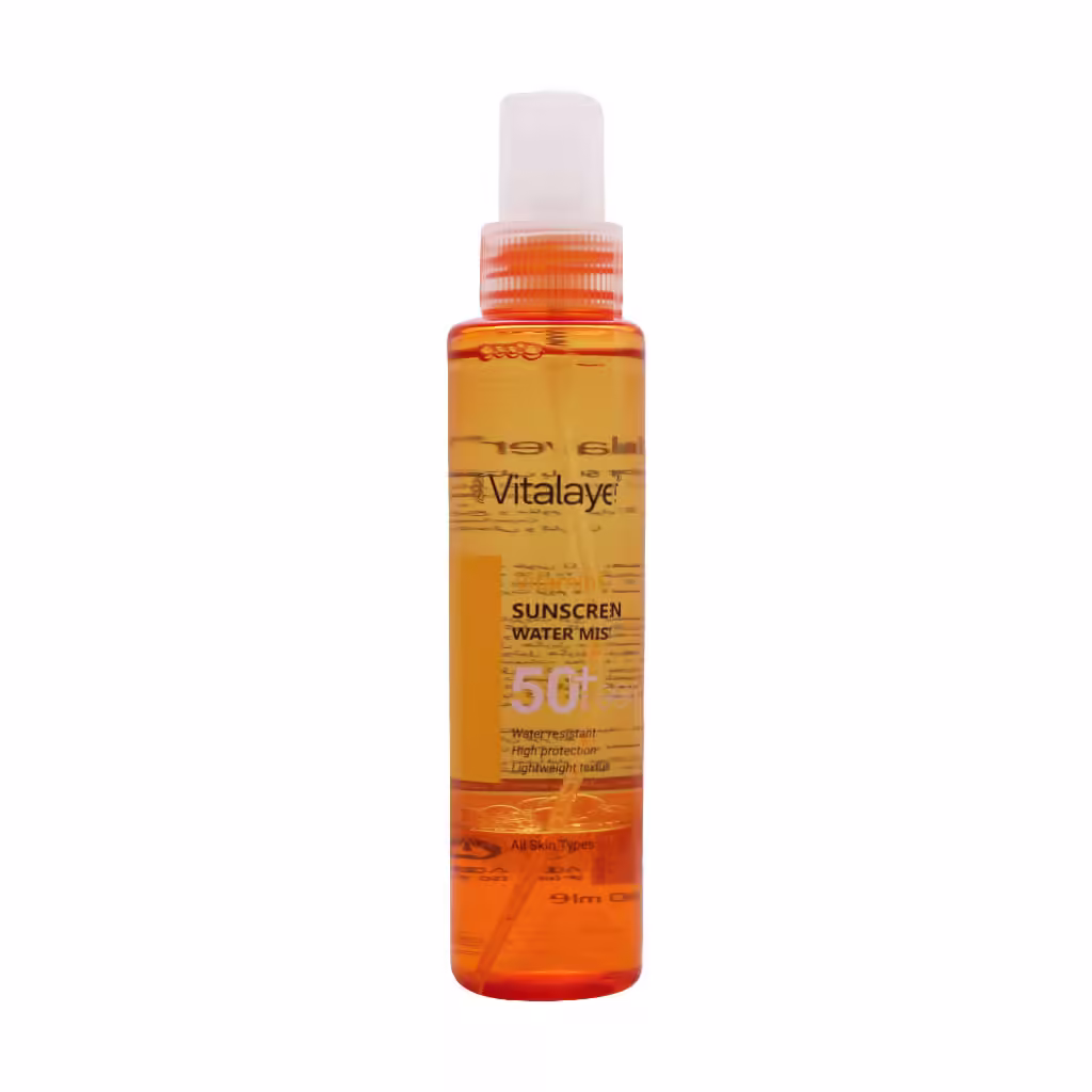 اسپری ضد آفتاب SPF50 ویتامین C ویتالیر؛ محافظت بالا و روشنی پوست در یک اسپری - ضدآفتاب